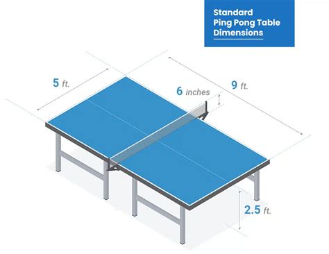 size of a full size table tennis table|regulation ping pong table size.